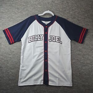Billy Joel Baseball Jersey Shirt Top Button Front Adult Unisex Size M #23